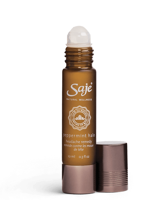 Saje Peppermint Halo headache remedy roll-on.