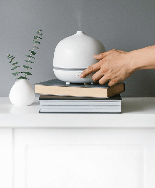 Mist diffusing from a Saje diffuser.