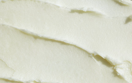 A smear of shea butter showing its texture