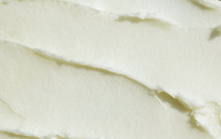 A smear of shea butter showing its texture