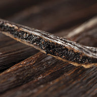 Close-up of a fragrant vanilla bean pod.