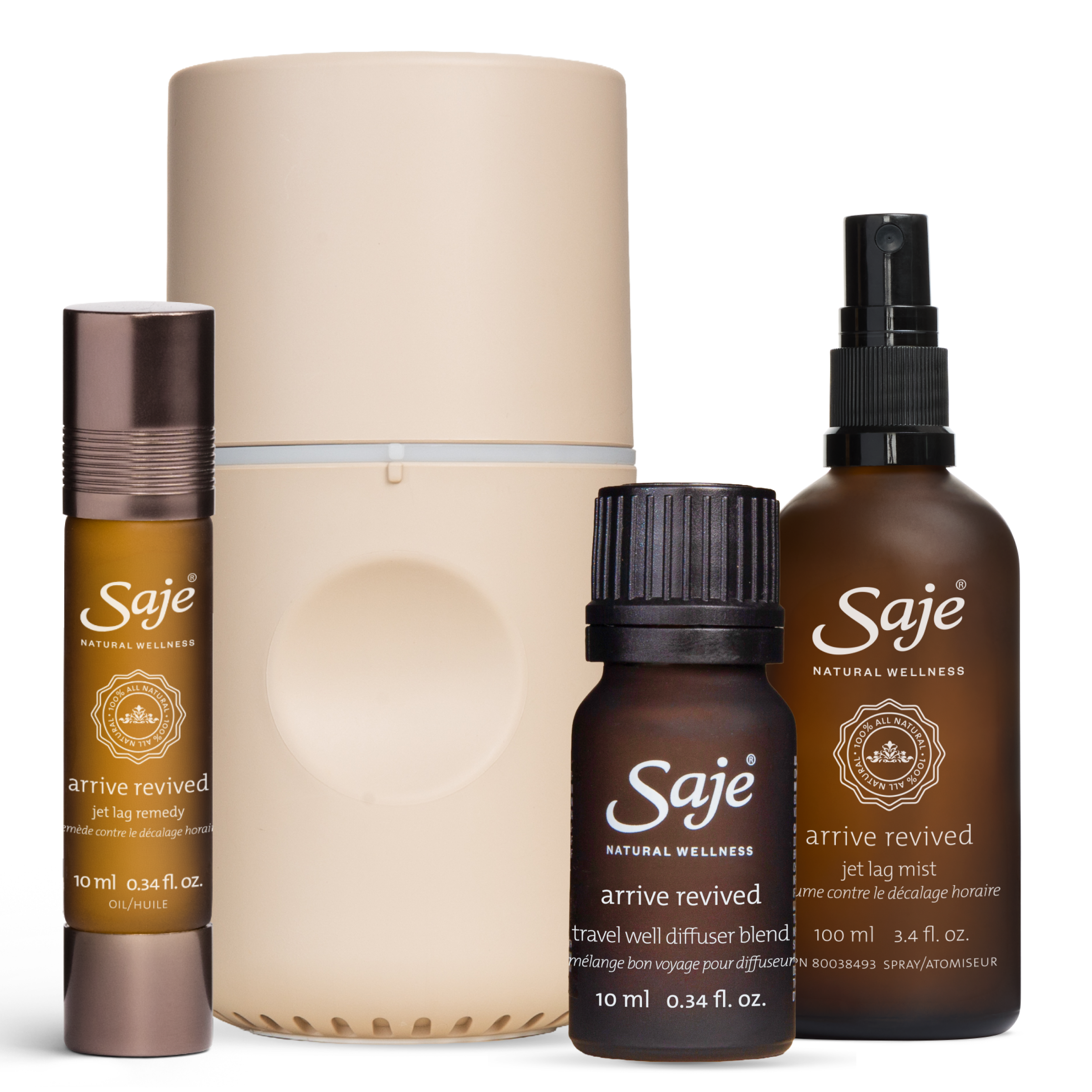 Arrive Revived Carry-On Kit Energizing Travel Essentials - Saje