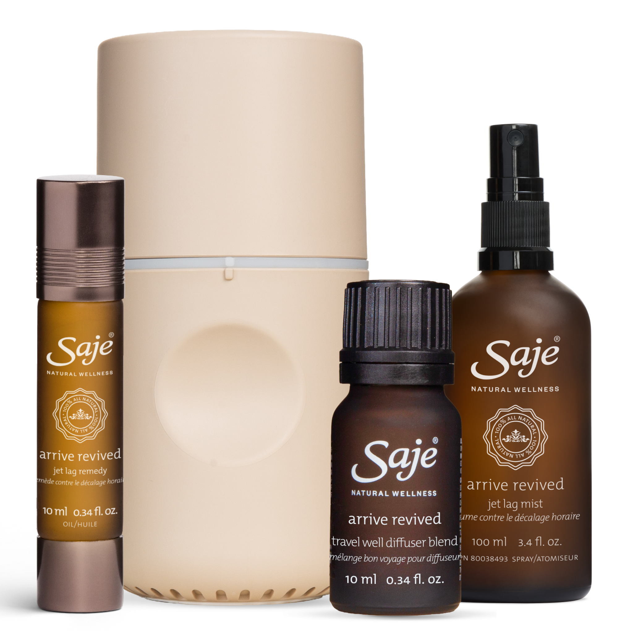 Arrive Revived Carry-On Kit Energizing Travel Essentials - Saje