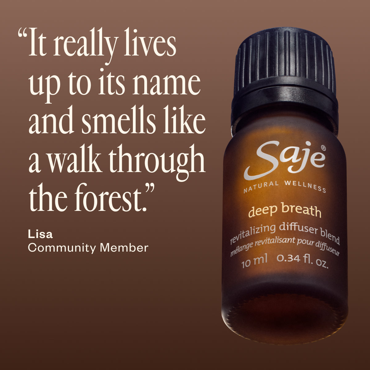 Deep Breath Revitalizing 10ml Diffuser Blend - Saje Natural Wellness