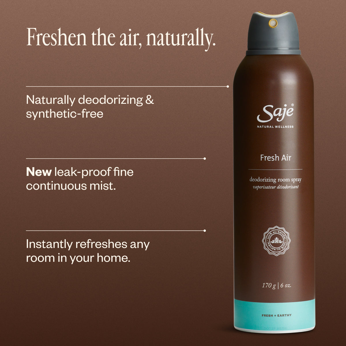 Fresh Air Deodorizing Room Spray - Saje Natural Wellness