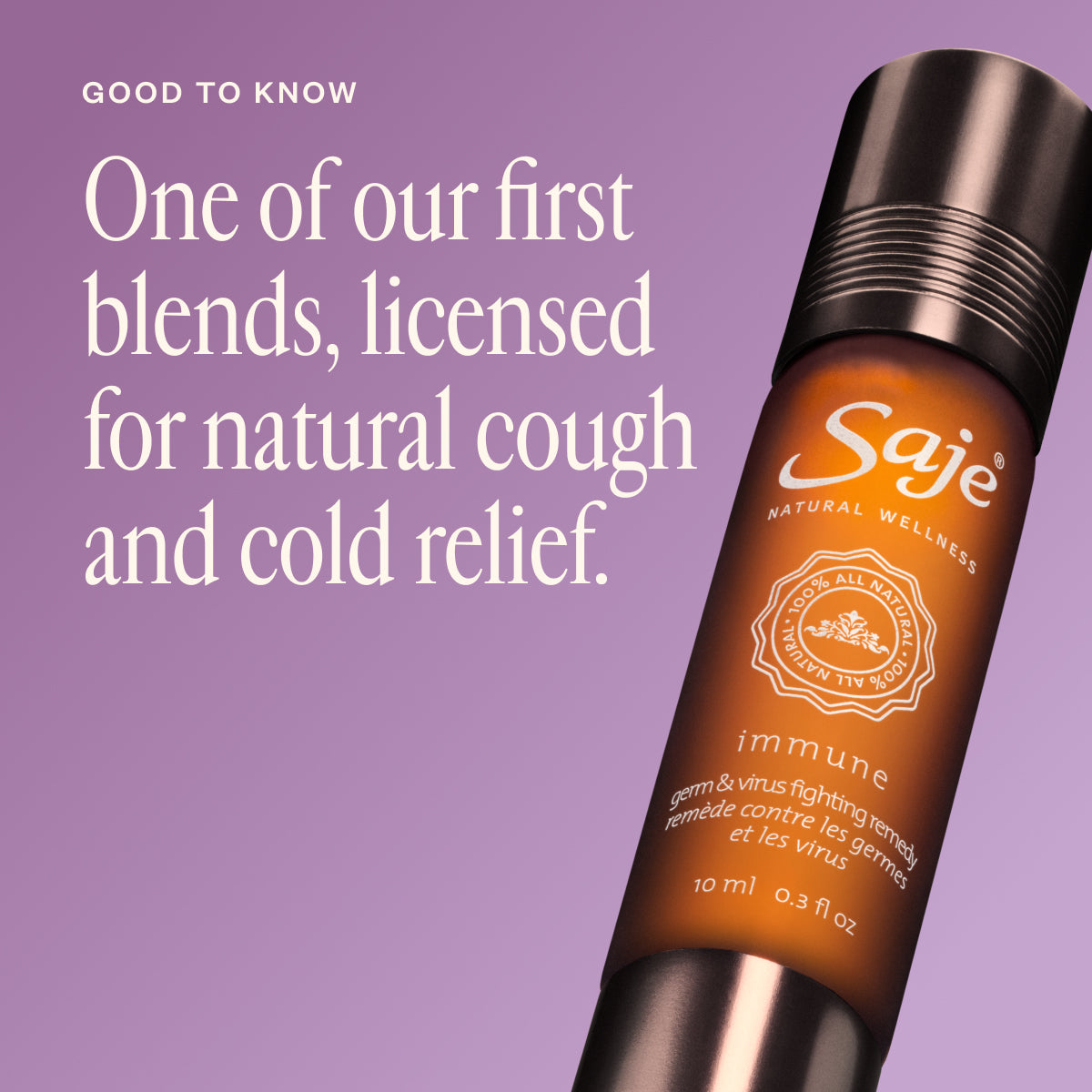 Immune Germ and Virus 10 ml Remedy Roll-on - Saje Natural Wellness