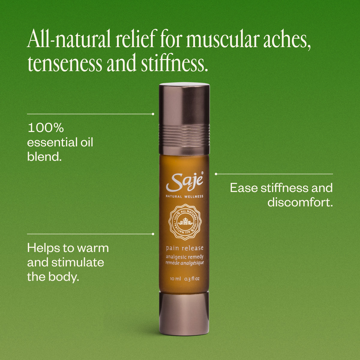Pain Release Analgesic Remedy Roll-On - Saje Natural Wellness