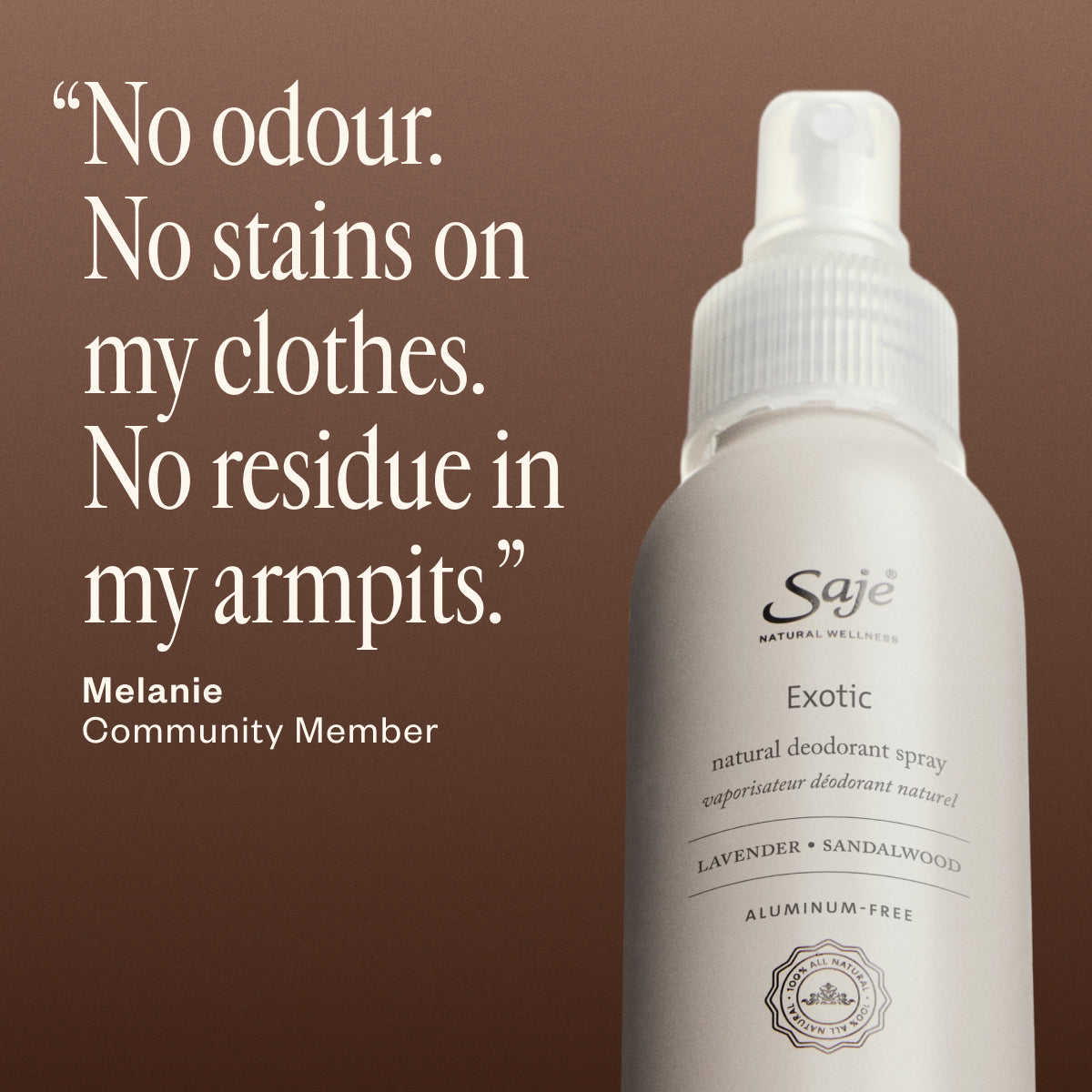 Exotic Natural Deodorant Spray - Saje Natural Wellness