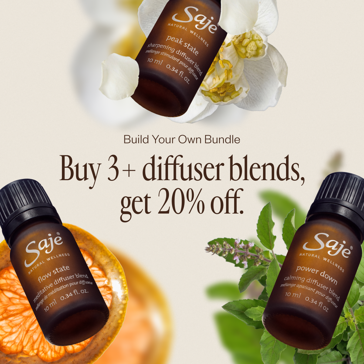 Fresh Air Open Spaces Diffuser Blend - Saje Natural Wellness