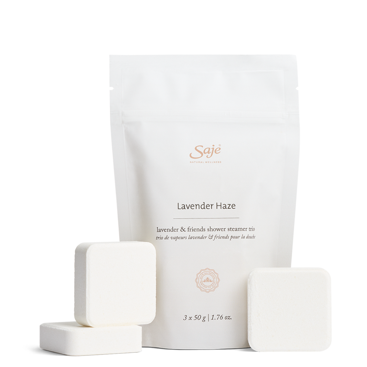 Lavender Haze Lavender Shower Steamer Trio - Saje Natural Wellness