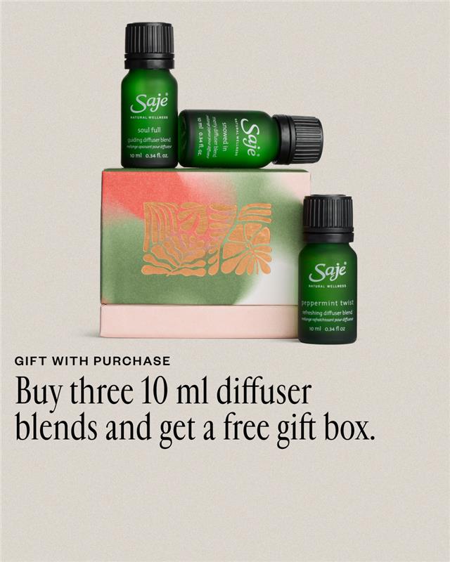 Saje Natural Wellness Holiday Diffuser Blend Collection
