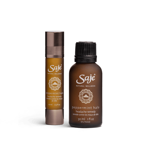 Peppermint Halo Saje ロールオンアロマ Peppermint Halo Headache Remedy Roll-On - Saje Natural Wellness