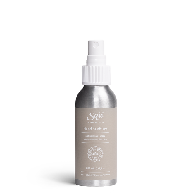 Saje hand sanitizer metal bottle 