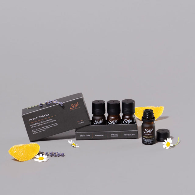 Sweet Dreams restful diffuser blend collection with orange, roman chamomile and lavender